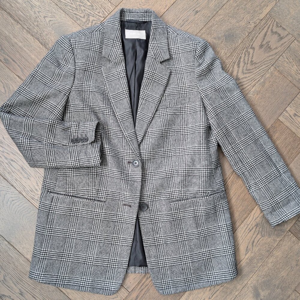 Everlane Blazer in Glen Plaid - Size 6